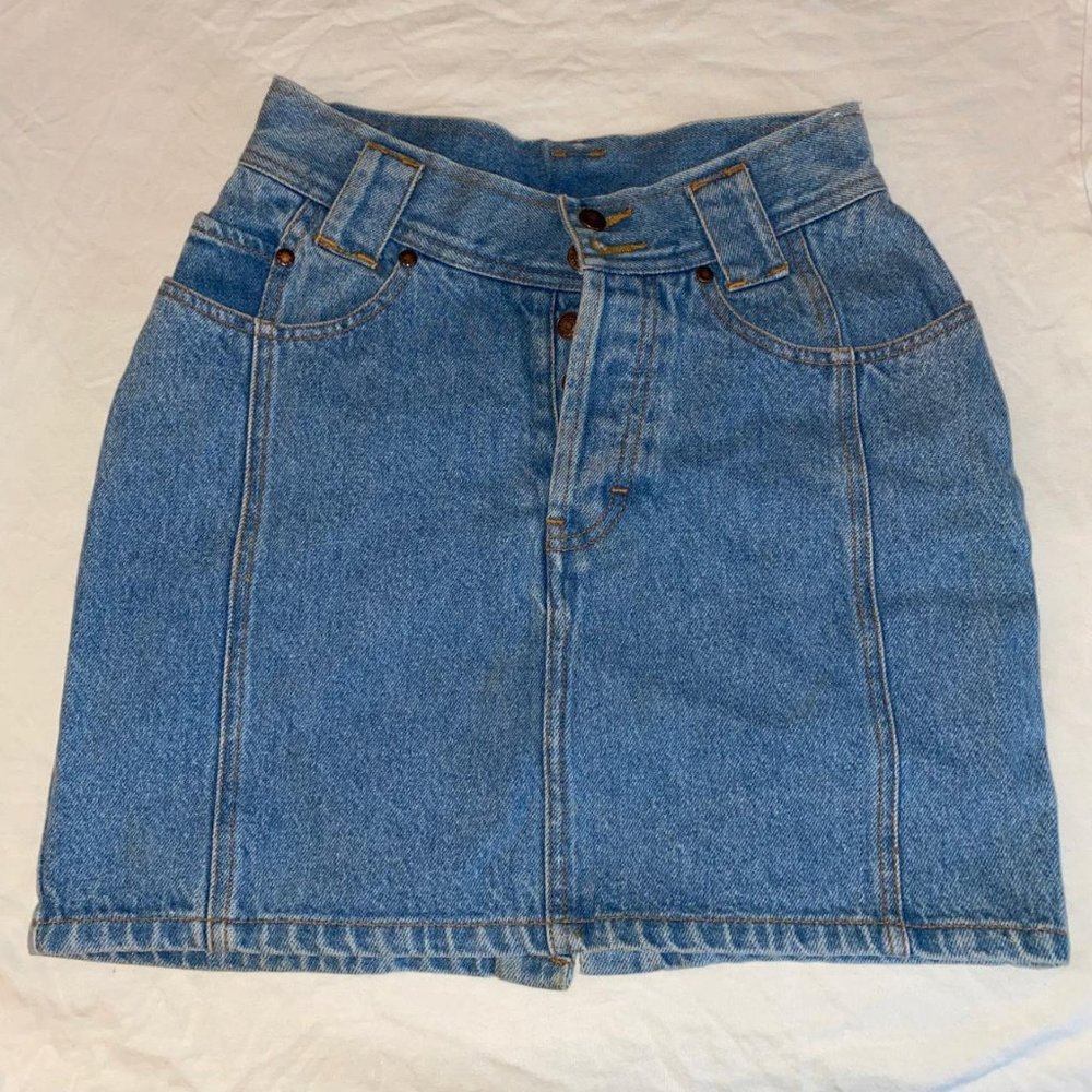 vintage Jordache denim mini skirt